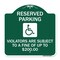 Signmission Reserved Parking Violators Are Subject to A Fine of Up to $200 Handicapped Symbol, GW-1818-22993 A-DES-GW-1818-22993 - alternate 1